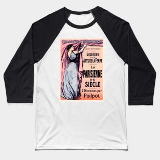 PARIS WOMAN ART EXHIBITION OF THE CENTURY Vintage French Advertisement Baseball T-Shirt